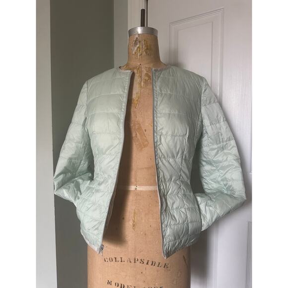 Hugo Boss woman Packable Lightweight Puffer down Jacket sage green gray white xs - Picture 7 of 16